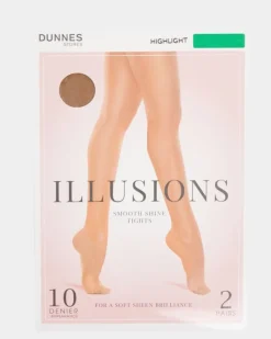 Discount Dunnes Stores 10 Denier Illusions Tights - Pack Of 2