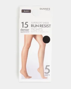 Outlet Dunnes Stores 15 Denier Run Resist Tights - Pack Of 5