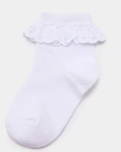 Clearance Dunnes Stores Baby Cotton Lace Socks - Pack Of 3