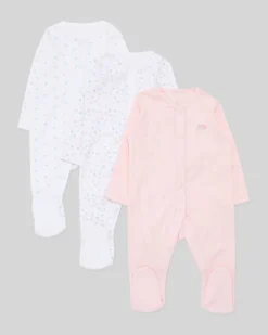 Outlet Dunnes Stores Baby Cotton Sleepsuits - Pack Of 3 (Newborn-23 Months)