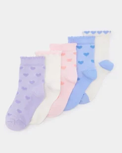 Hot Dunnes Stores Baby Girls Design Socks - Pack Of 5