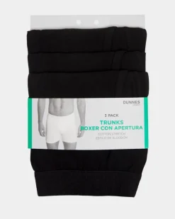 Sale Dunnes Stores Black Cotton Rich Keyhole Trunks - Pack Of 3