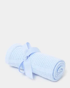 Sale Dunnes Stores Blue Cellular Blanket