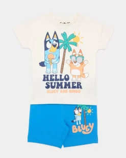 Clearance Dunnes Stores Bluey Short Set (18 Months-6 Years)