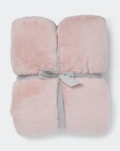 Outlet Dunnes Stores Blush Fleece Throw