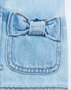 New Dunnes Stores Bow Denim Jacket (6 Months-5 Years)
