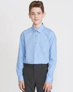 Fashion Dunnes Stores Boys Slim Fit Shirt - Pack Of 3 - (4-16 Years)
