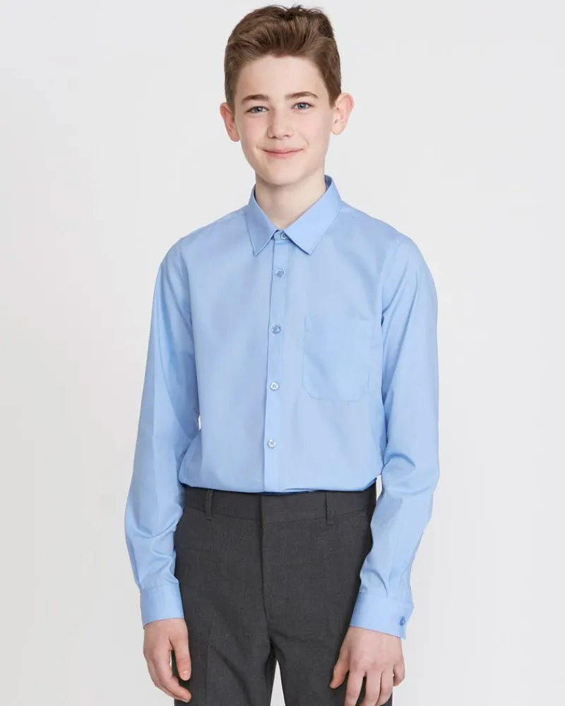 Fashion Dunnes Stores Boys Slim Fit Shirt - Pack Of 3 - (4-16 Years)
