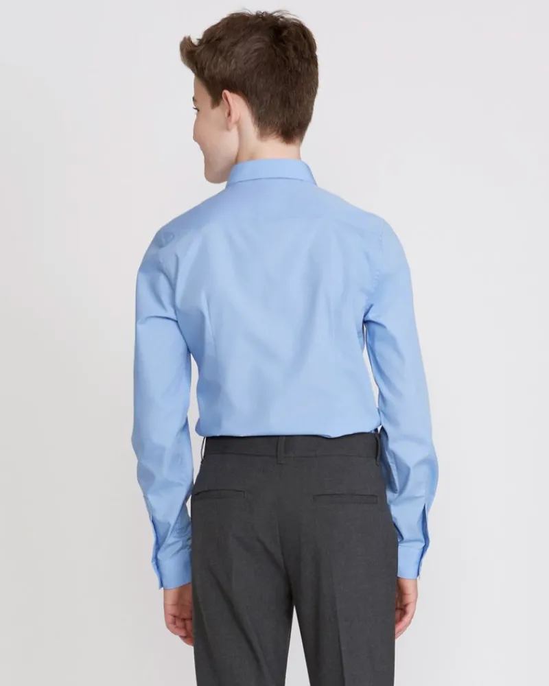 Fashion Dunnes Stores Boys Slim Fit Shirt - Pack Of 3 - (4-16 Years)