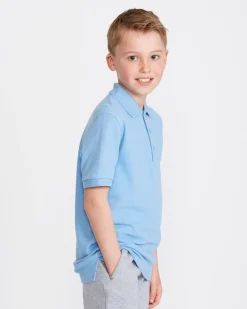 New Dunnes Stores Boys Stain Release Short-Sleeved Slim Polo Shirts - Pack Of 2