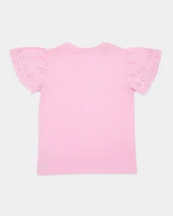 New Dunnes Stores Broiderie T-Shirt (2-14 Years)