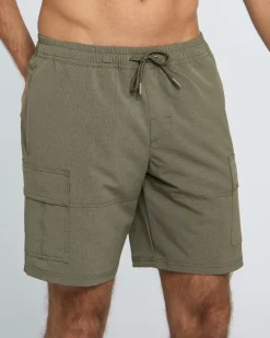 Discount Dunnes Stores Cargo Grid Fabric Swim Shorts