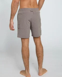 Discount Dunnes Stores Cargo Grid Fabric Swim Shorts