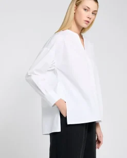 Sale Dunnes Stores Carolyn Donnelly The Edit White Cotton V-Neck Shirt