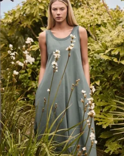 Outlet Dunnes Stores Carolyn Donnelly The Edit Khaki Jersey Singlet Dress