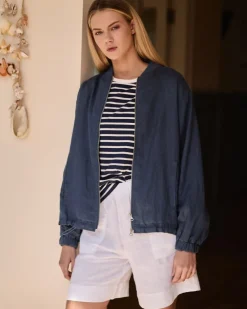 Outlet Dunnes Stores Carolyn Donnelly The Edit Linen Bomber Jacket