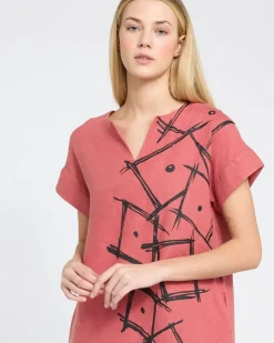 Hot Dunnes Stores Carolyn Donnelly The Edit Square Print Linen Dress