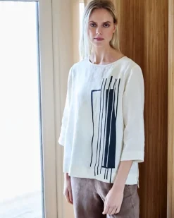 New Dunnes Stores Carolyn Donnelly The Edit Placement Print Linen Top