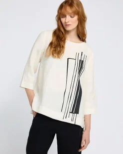 New Dunnes Stores Carolyn Donnelly The Edit Placement Print Linen Top