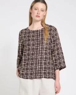Online Dunnes Stores Carolyn Donnelly The Edit Printed Linen Top