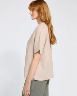 Outlet Dunnes Stores Carolyn Donnelly The Edit V-Neck Stone Linen Top