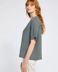 Sale Dunnes Stores Carolyn Donnelly The Edit V-Neck Khaki Linen Top