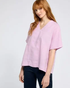 Sale Dunnes Stores Carolyn Donnelly The Edit V-Neck Pink Linen Top