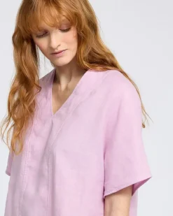 Sale Dunnes Stores Carolyn Donnelly The Edit V-Neck Pink Linen Top