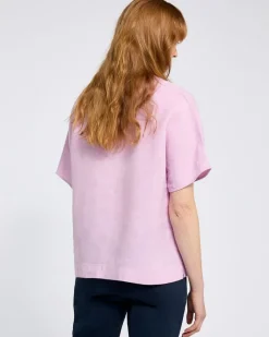 Sale Dunnes Stores Carolyn Donnelly The Edit V-Neck Pink Linen Top