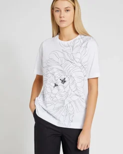 Outlet Dunnes Stores Carolyn Donnelly The Edit Floral Peony Print T-Shirt
