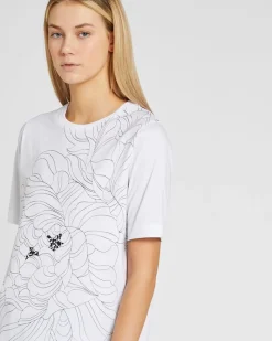 Outlet Dunnes Stores Carolyn Donnelly The Edit Floral Peony Print T-Shirt