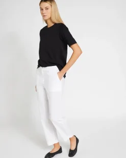 New Dunnes Stores Carolyn Donnelly The Edit White Cotton Trousers