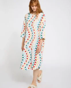 Outlet Dunnes Stores Carolyn Donnelly The Edit Optical Kaftan Dress