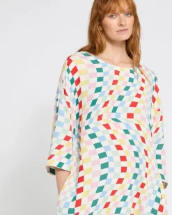 Outlet Dunnes Stores Carolyn Donnelly The Edit Optical Kaftan Dress