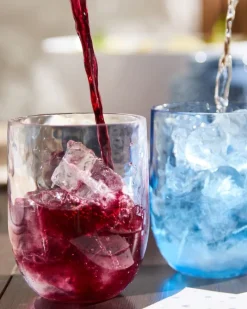 New Dunnes Stores Clear Hammered Tumbler