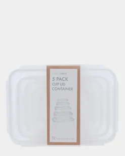 Sale Dunnes Stores Clip Lid Food Storage Box (5 Pack)