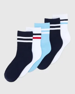 New Dunnes Stores Colour Crew Socks - Pack Of 5