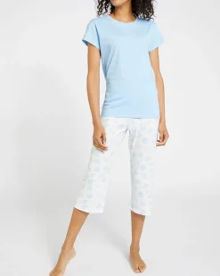 Sale Dunnes Stores Cotton Cropped Pyjama Set