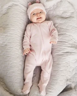 Clearance Dunnes Stores Cotton Pink Two-Way-Zip Sleepsuit - Pack Of 3 (Newborn-12 Months)