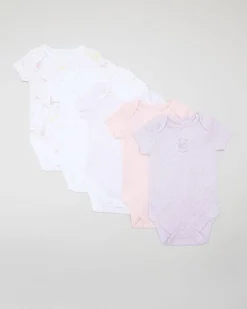 Fashion Dunnes Stores Cotton Short-Sleeved Bodysuits - Pack Of 5 (Newborn-3 Years)