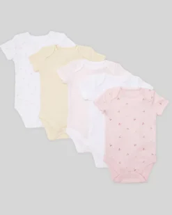 Best Dunnes Stores Cotton Short-Sleeved Bodysuits - Pack Of 5 (Newborn-3 Years)