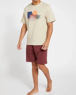 Clearance Dunnes Stores Cotton T-Shirt And Shorts Pyjama Set