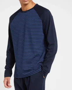 New Dunnes Stores Cotton-Rich Long-Sleeved Lounge Pyjama Set