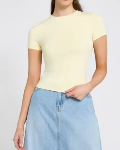 Discount Dunnes Stores Crop Fitted Polyamide Stretch Top