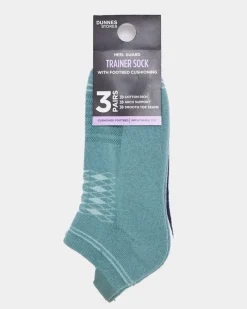New Dunnes Stores Cushion Heel Guard Socks - Pack Of 3