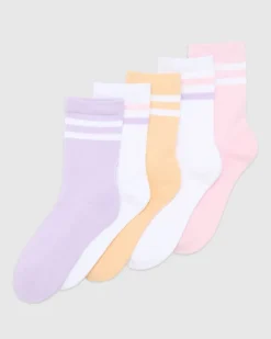 New Dunnes Stores Cushion Sole Sports Sock - Pack Of 5