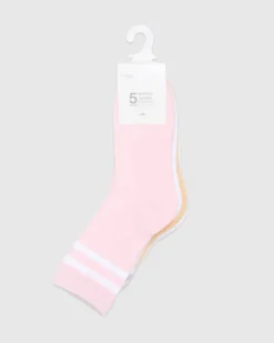 New Dunnes Stores Cushion Sole Sports Sock - Pack Of 5