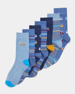 Hot Dunnes Stores Design Socks - Pack Of 7