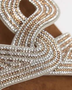 New Dunnes Stores Diamante Twist Sandal