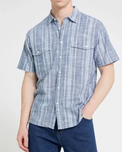 Clearance Dunnes Stores Double Pocket Stripe Shirt